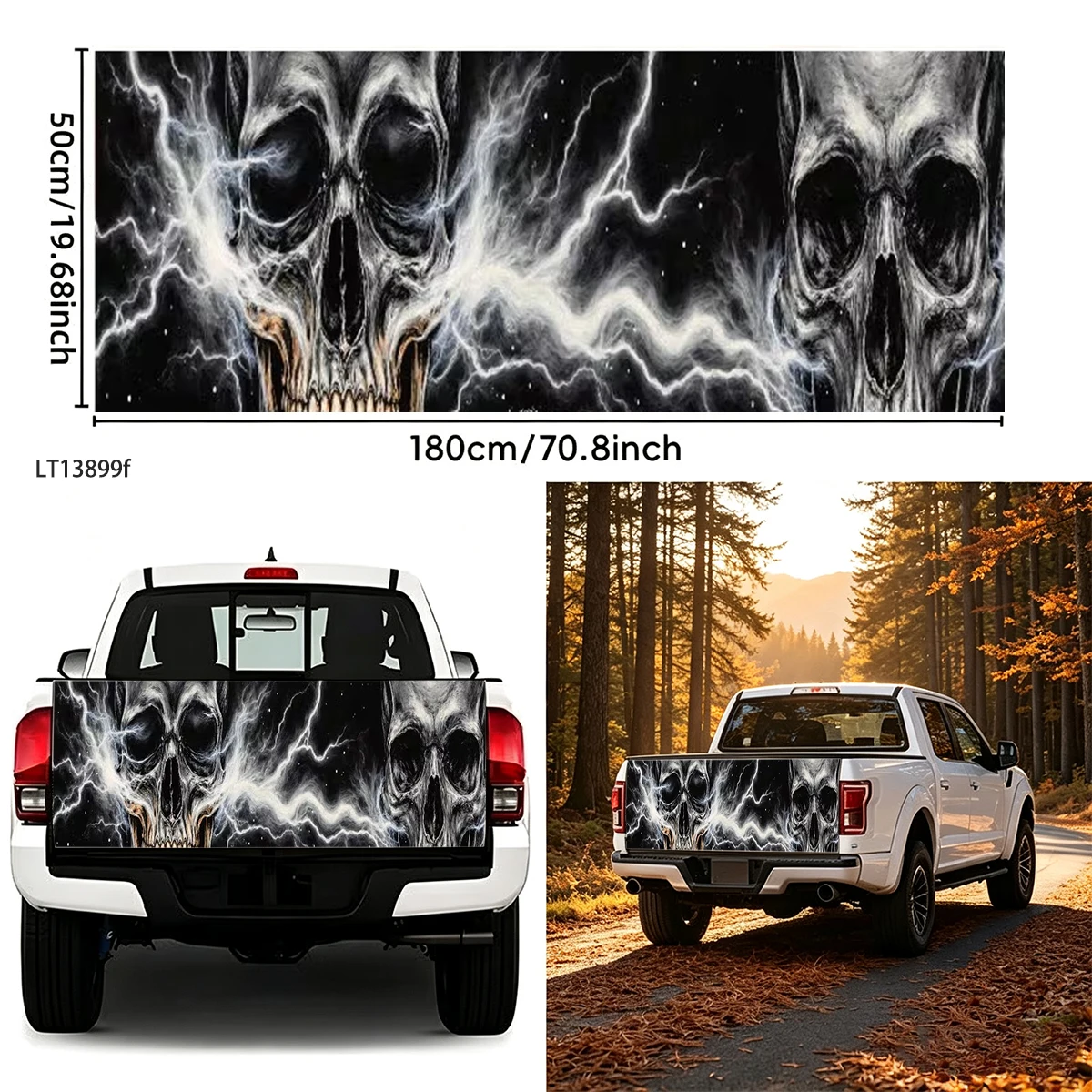 1 Tropical Beach Scene Car Decal (19.69 × 70.87 inches) – Waterproof, Self-Adhesive, Suitable for Rear Doors or Bumpers;