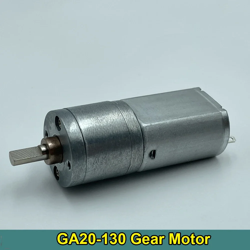 Mini 130 Gear Motor Full Metal Gearbox Electric Gear Reducer DC 5V-12V 30RPM Slow Speed Large Torque Safe Toy Intelligent Robot