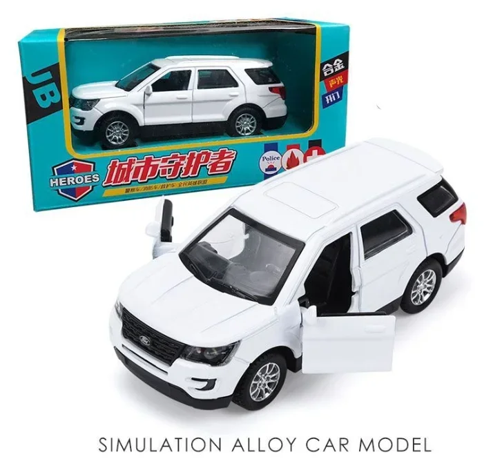 Ford Explorer Alloy Car Model Diecasts Brinquedos para Crianças, 1:36, Caixa Original, Presentes para Meninos, Frete Grátis