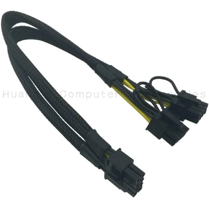 SS+012TRW 8Pin Male to Dual 8Pin(6+2) Male PCIe Power Adapter Cable For Dell T3600 Workstation Replacement