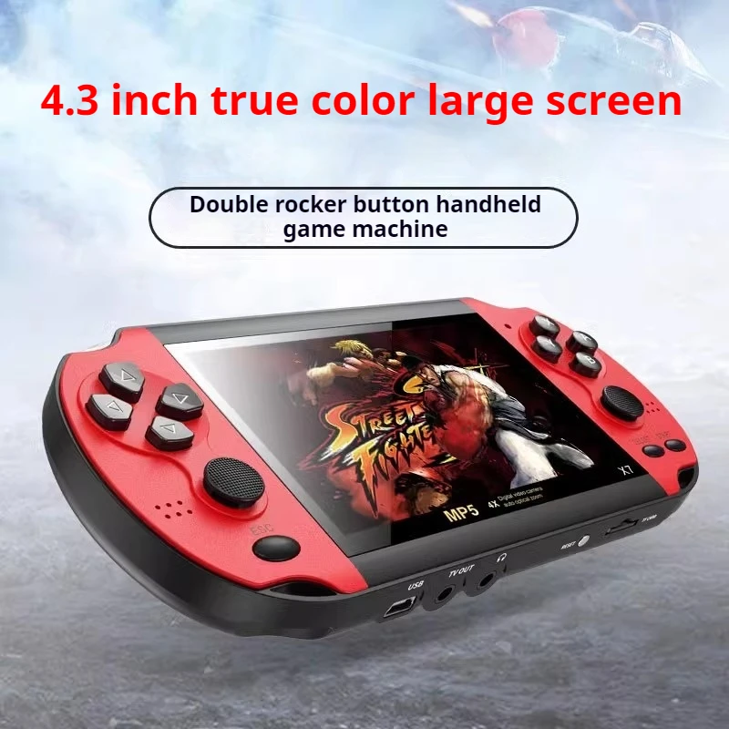 X7 4.3-Inch Handheld Game Console Arcade 10000 Classic Games Retro Handheld Single Player Fc Nostalgic Portable Gba Psp Children