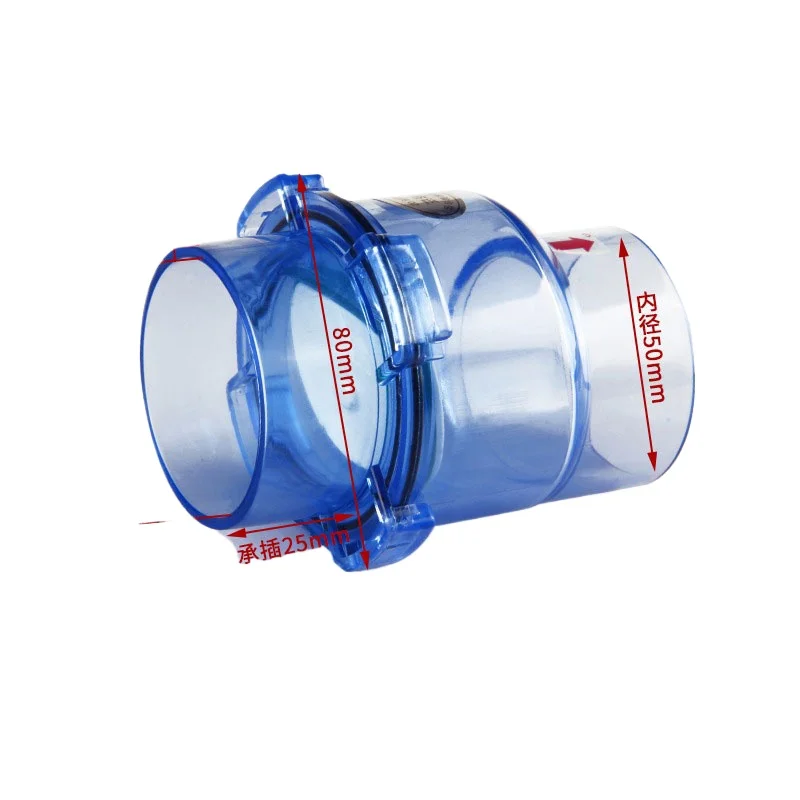 50/75/110MM Flap UPVC Transparent Check Valve Drainpipe Non-return Valve Combination Sets Kitchen Sewer Deodorizationm
