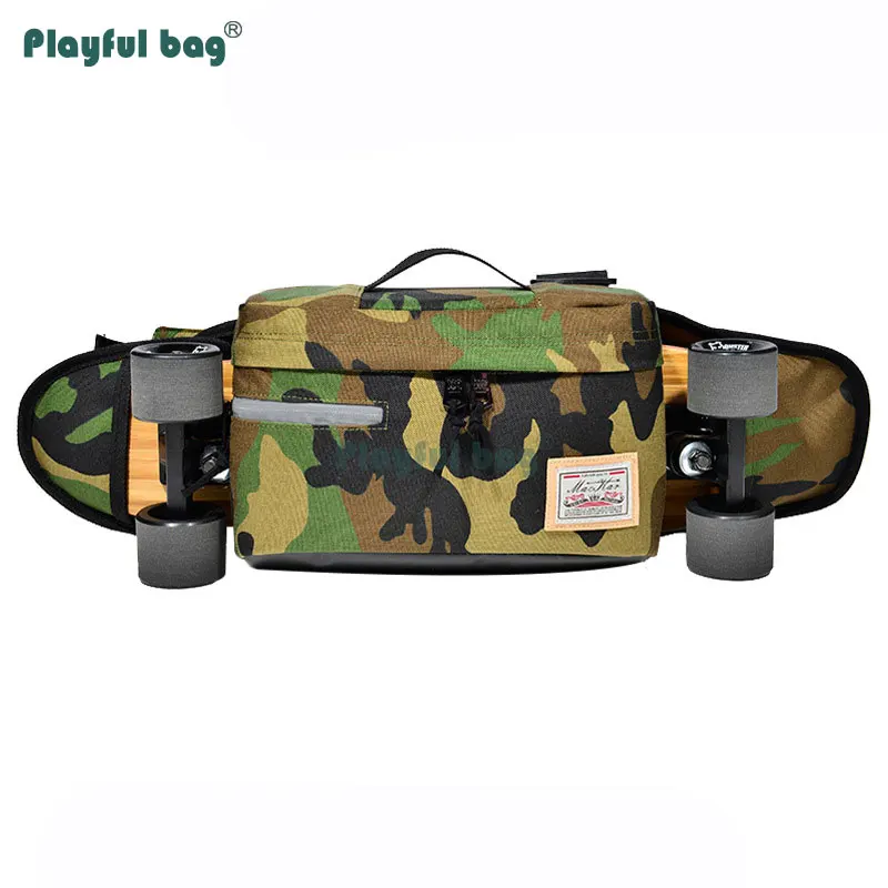 Borsa a tracolla da Skateboard da uomo Fashion design piccola borsa da trasporto per tavola da pesce Camouflage Waterproof AMB185