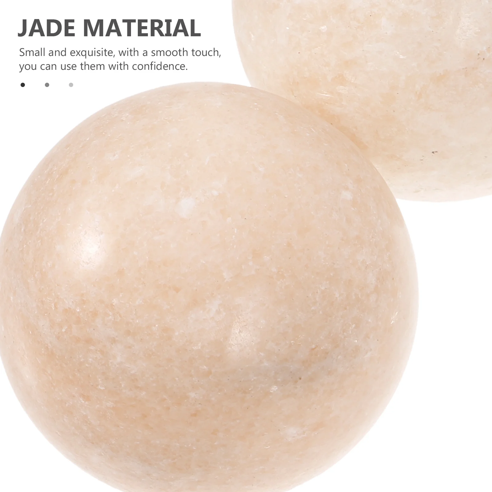 

2Pcs Small Hand Exercise Balls Jade Massage Handball for Improved Blood Flow Compact Relaxing Palm Roller Tool