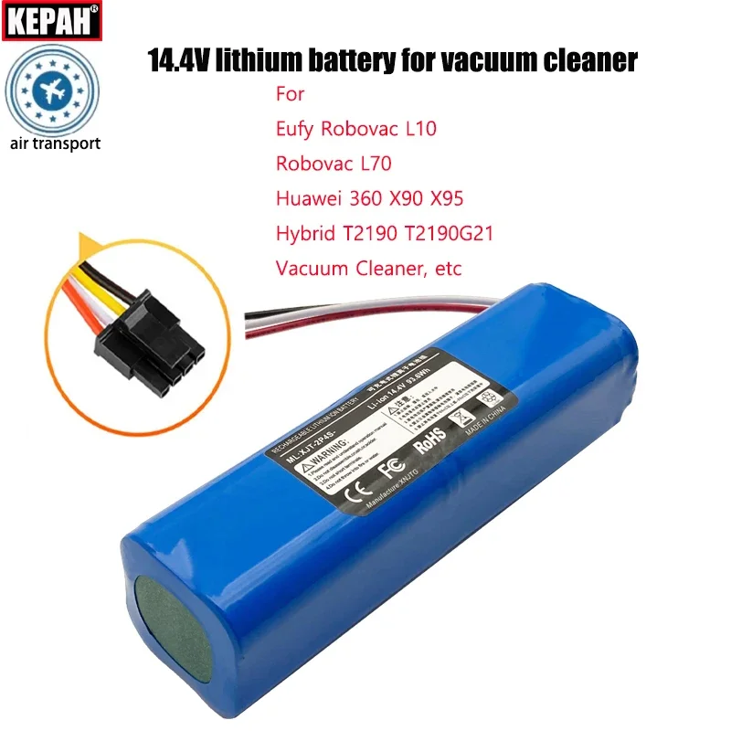 

Оригинальный литиевый аккумулятор 14,4 В/14,8 В, для Eufy Robovac L70 L10 Hybrid T2190 360 S9 X95 X90, аккумулятор для робота-пылесоса