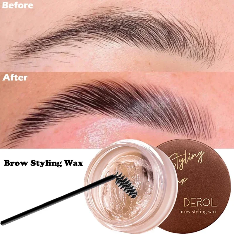 Crema de estilismo para cejas 3D, maquillaje de larga duración, Natural, de secado rápido, pomada para cejas salvajes, ajuste de Gel, cera, cosméticos para cejas, 1 Uds.