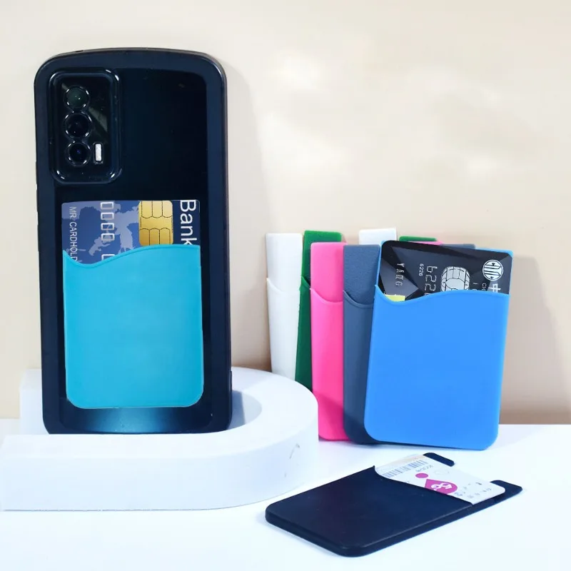 

Silicone Phone Card Holder Case Wallet Phone Back Wallet Stick on Credit Card Holder Pocket for Cell Phone