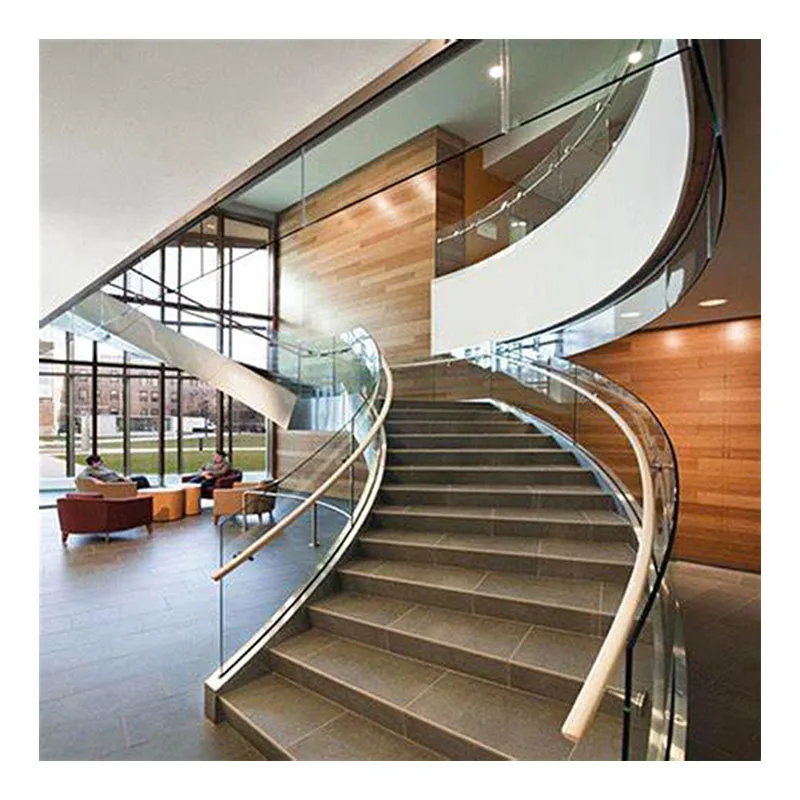 custom.Modern Luxury Indoor Solid Wooden Steps Treads Staircase System