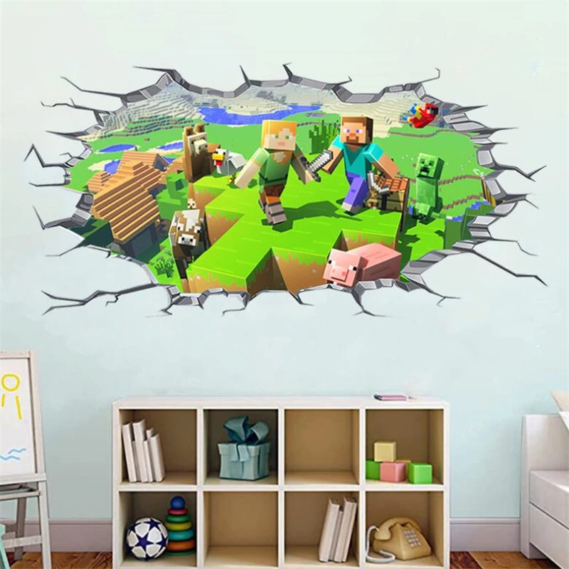 Cartoon  Games Wall Stickers For Kids Room Home Bedroom PVC Decor Cartoon Movie Mural Art Decals Gifts for children