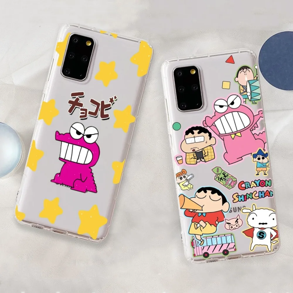 Cute-S-Shin-Boys-C-Chan-Anime-Crayon Phone Case for Samsung A12 21 30 31 51 52 70 71 for Redmi8 9 10 for Honor10 70 Clear Case