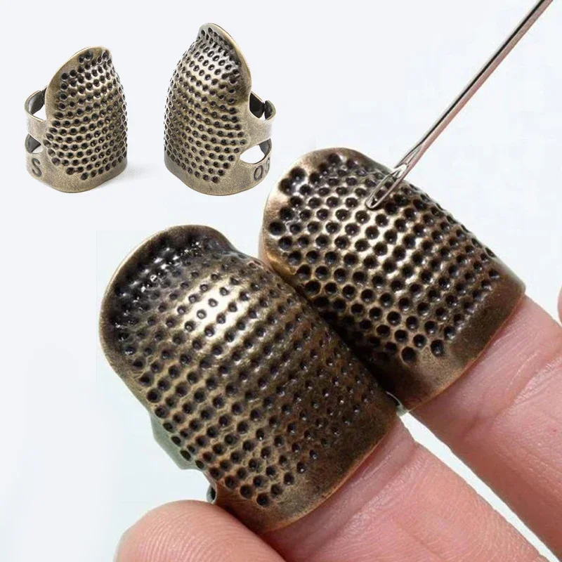 Household retro sewing thimble device sewing finger protection cover handmade needle thimble craft DIY sewing tool accessories