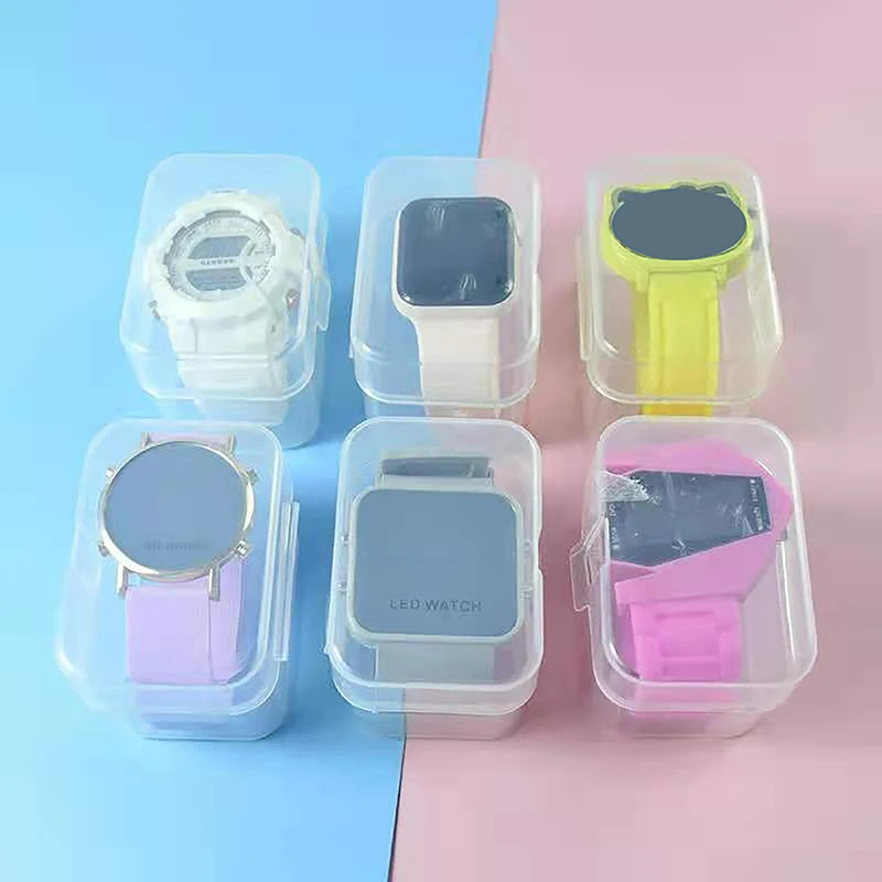 Plastic Watch Display Storage Box Transparent Case Smart Watch Protective Box Plastic Transparent Display Watch Box