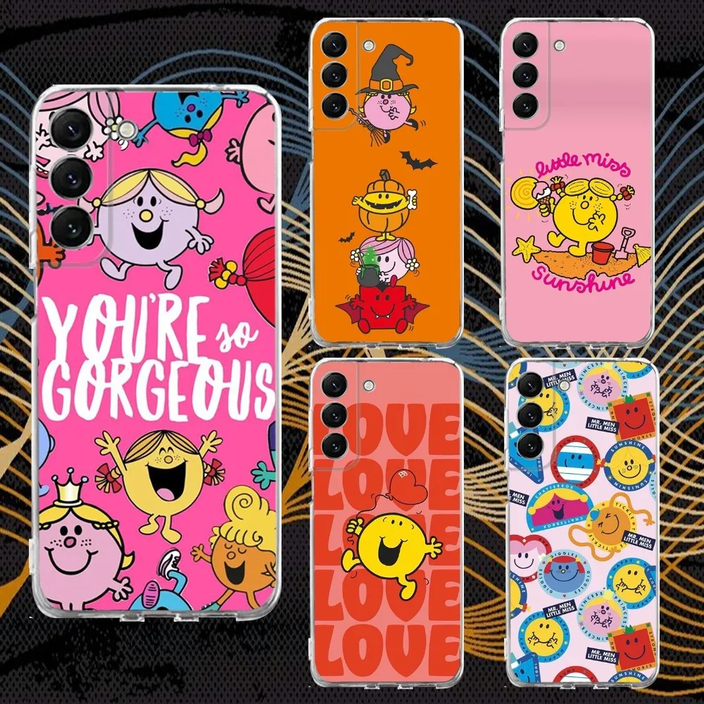 Mr Men L-little Miss Phone Case Silicone For Samsung S30,S23,21,22,20 Ultra,S20 FE lite,S10,9,PIus Note20ultra Cover Clear