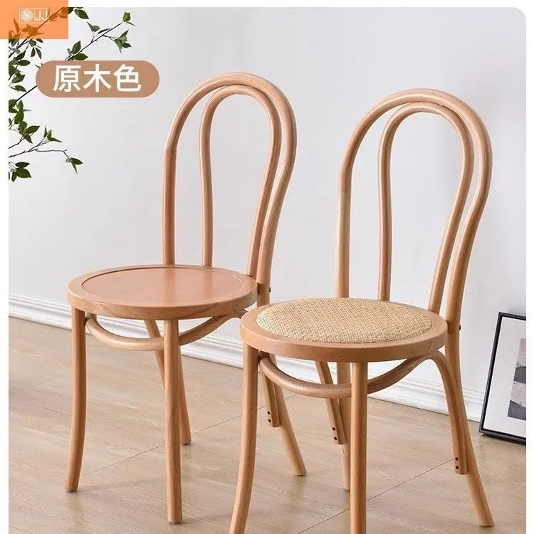 Silla de ratán, mesa de comedor y sillas para el hogar, thonet antiguo americano, silla trasera retro francesa americana, silla de comedor antigua