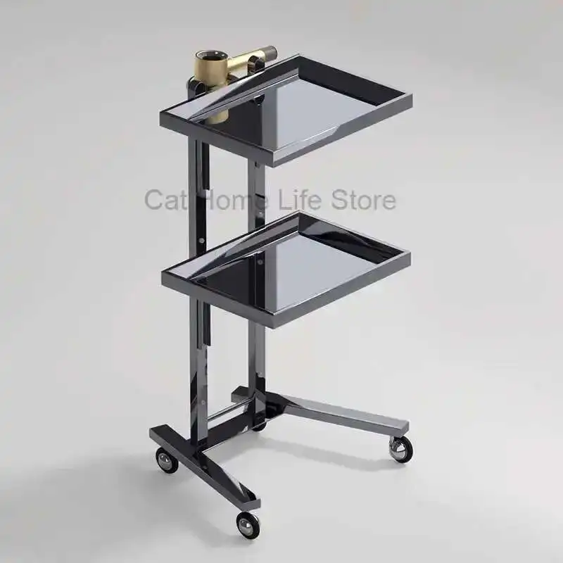 

Aesthetic Beauty Salon Furniture Trolly Saloon Accessories Trolley 2-tier Pink Organizers Trolleys Professional Makeup Manicure