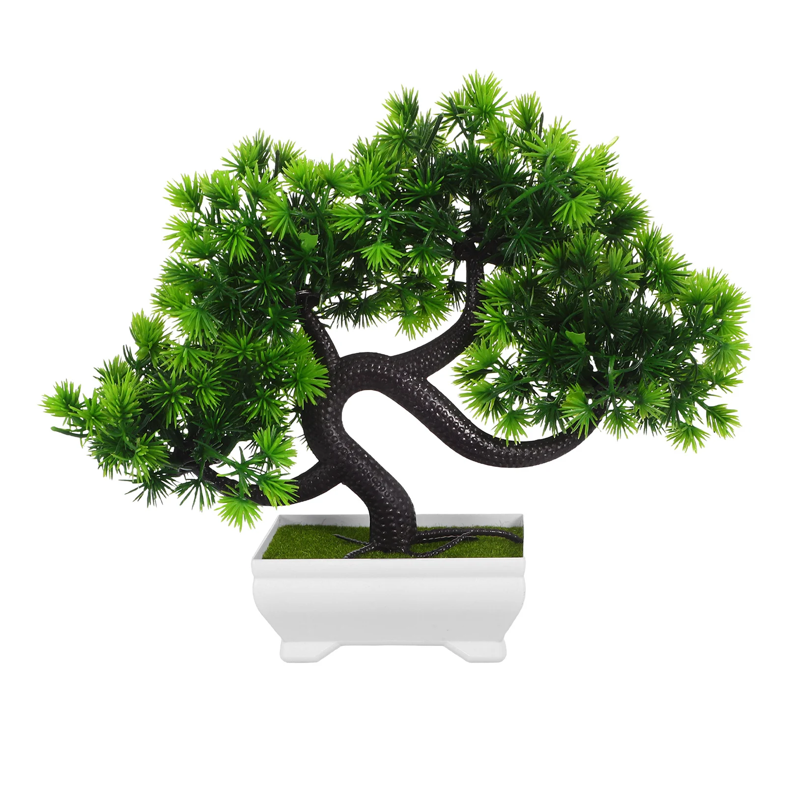 

1pc Simulation Pine Greeting Guests Potted Plant Realistic Artificial Green Bonsai Decor For Home Office Hotel Garden Fence
