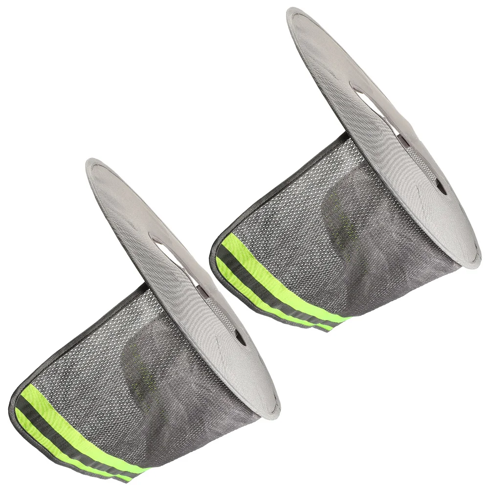 

2 Pcs Reflective Hat Cover Shade for Hard Neck Summer Construction Polyester Accessories Sun