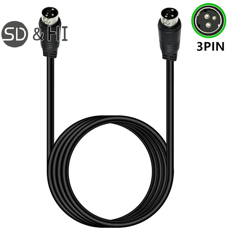 3Pin Medium DIN Male To Male Cable Audio Power Connection Speaker Cable For Computer Digital Equipment Programmers