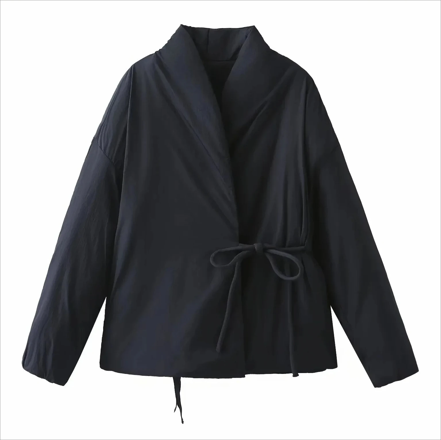 

Новая мода осень/зима женское однотонное хлопковое платье с завязками по бокам ретро женская повседневная куртка с лацканами