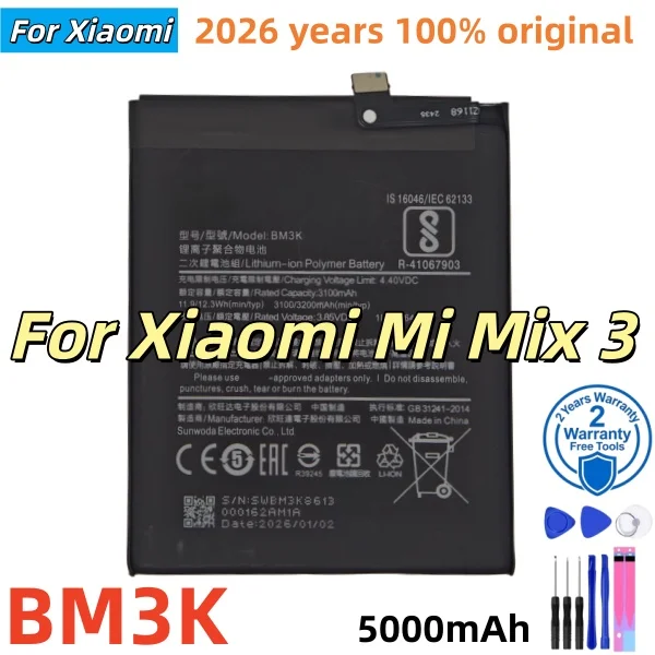 100% новая батарея BM3K емкостью 4300 мАч для Xiaomi Mi Mix 3 Mix3, последняя дата производства + бесплатные инструменты