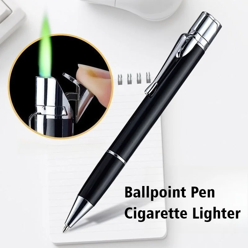

Newest Ballpoint Pen Cigar Igniter Lighter Metal Windproof Open Flame Lighter Cool Fire Cigarette Lighters & Smoking Accessories