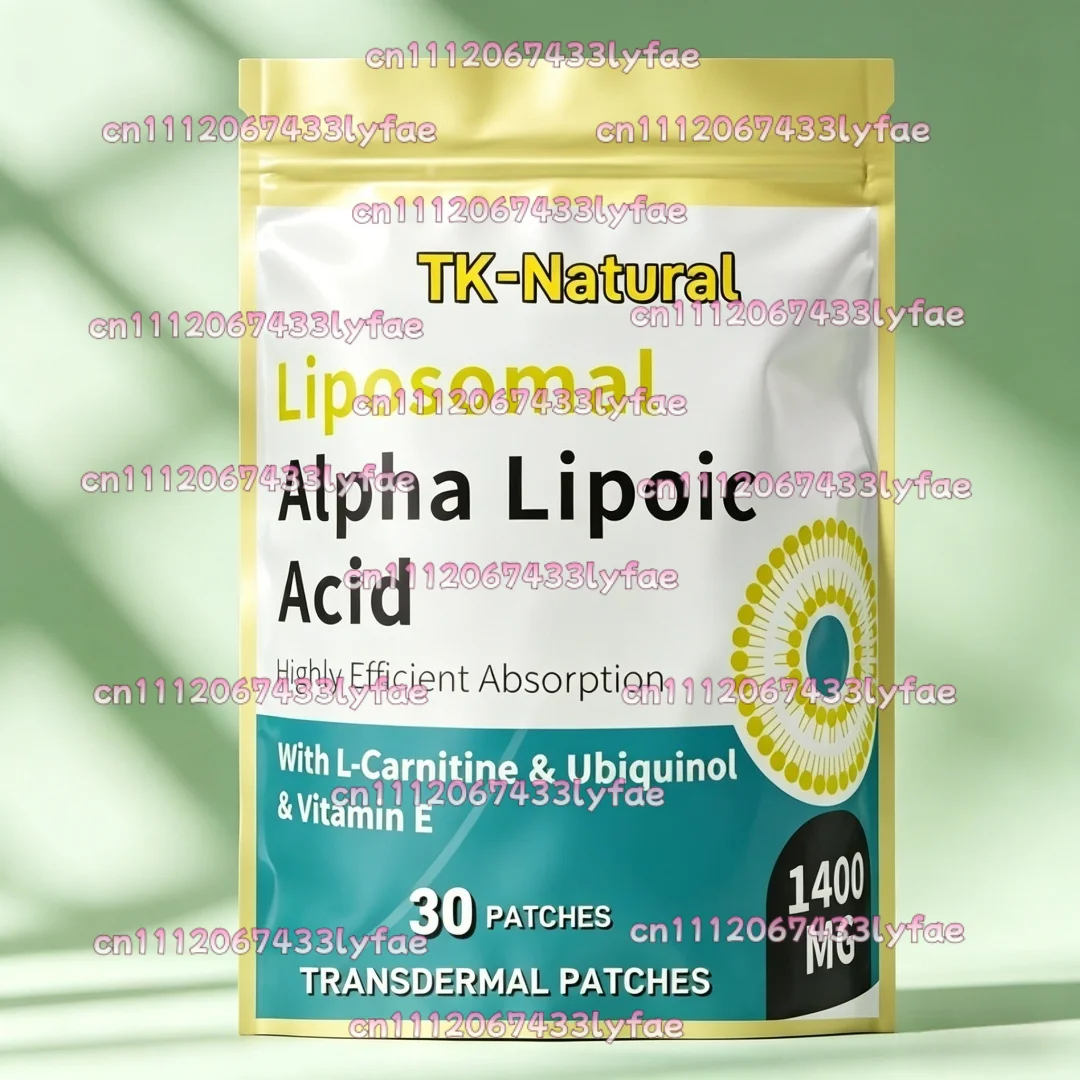 30 Patches Alpha Lipoic Acid Transdermal Patches with L-Carnitine Vitamin E for Nerve, Energy & Metabolism Support