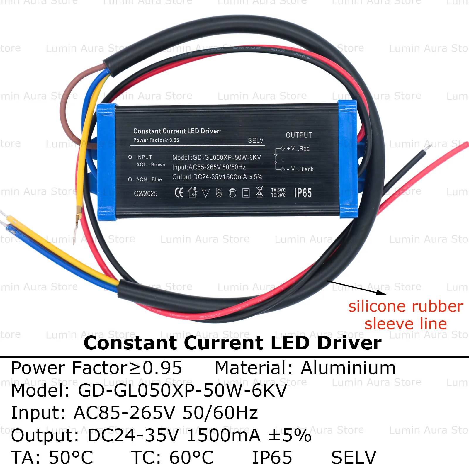 Image 3: 50W étanche IP65 1500mA DC24-35V LED Stable courant Constant alimentation pilote SELV projecteurs LED transformateur d'éclairage