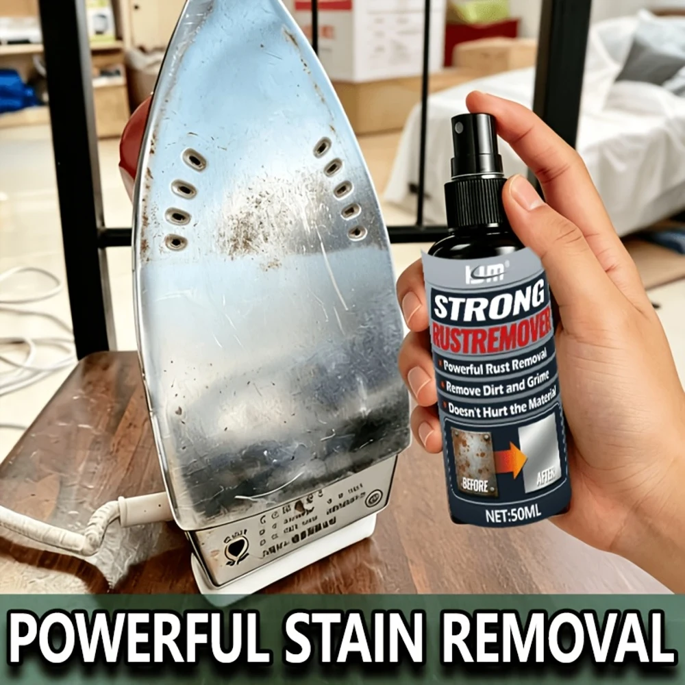 Spray de limpeza para ferros de passar roupa, remove rapidamente marcas de queimadura, manchas e resíduos de cola da base do ferro. Ação Rápida, Não Causa Danos