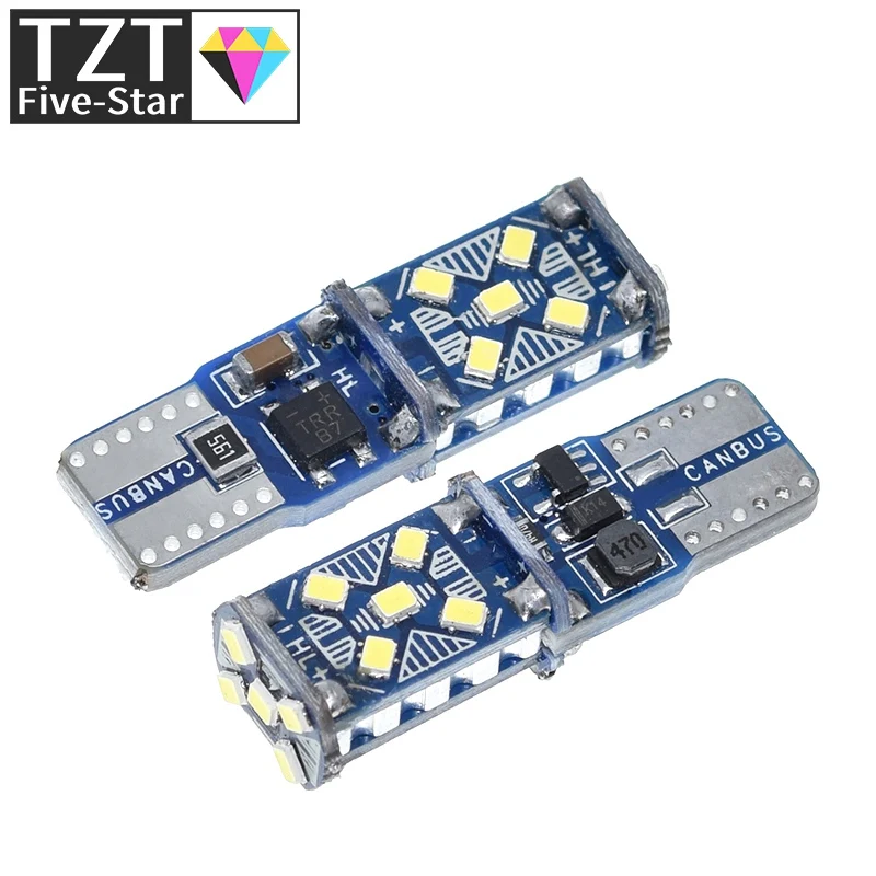 TZT T10 W5W New Super Bright LED Lights WY5W 168 501 2825 Auto Wedge Turn Side Bulbs Car Interior Reading Dome Lamp