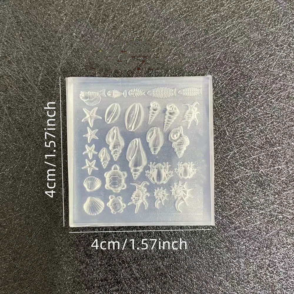 Nailart Marine Life Mold 3D Carving Silicone Nail Mould Template DIY Manicure Deco Tools - Image 4