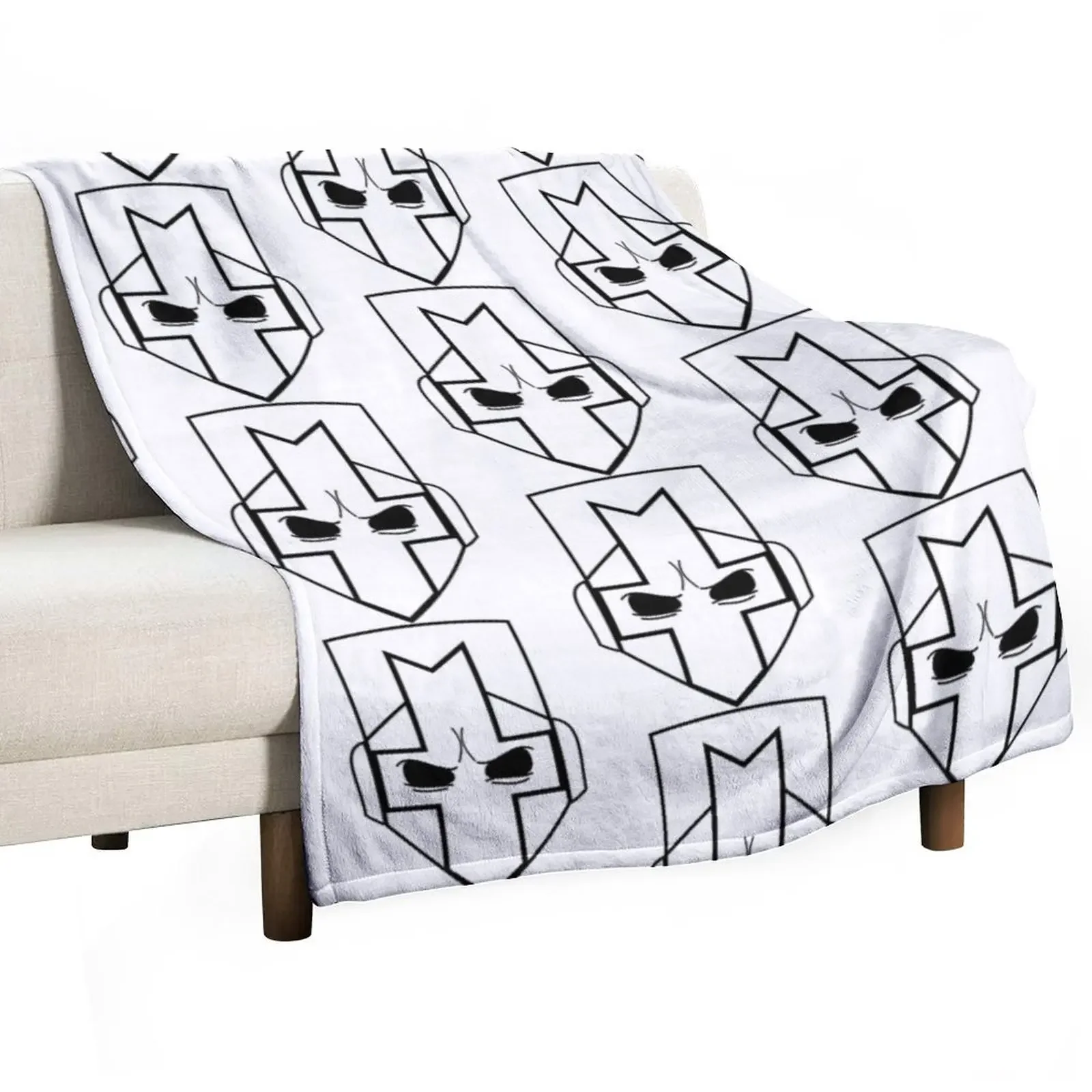 Castle Crashers Minimal Helmet Throw Blanket Decoratives Comforter Cute Plaid For Sofa Thin Blankets