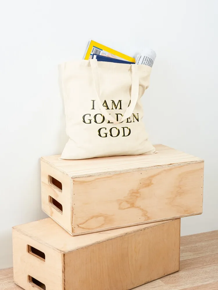 I AM A GOLDEN GOD Tote Bag canvas tote bags personalized tote personalized bag bag screen