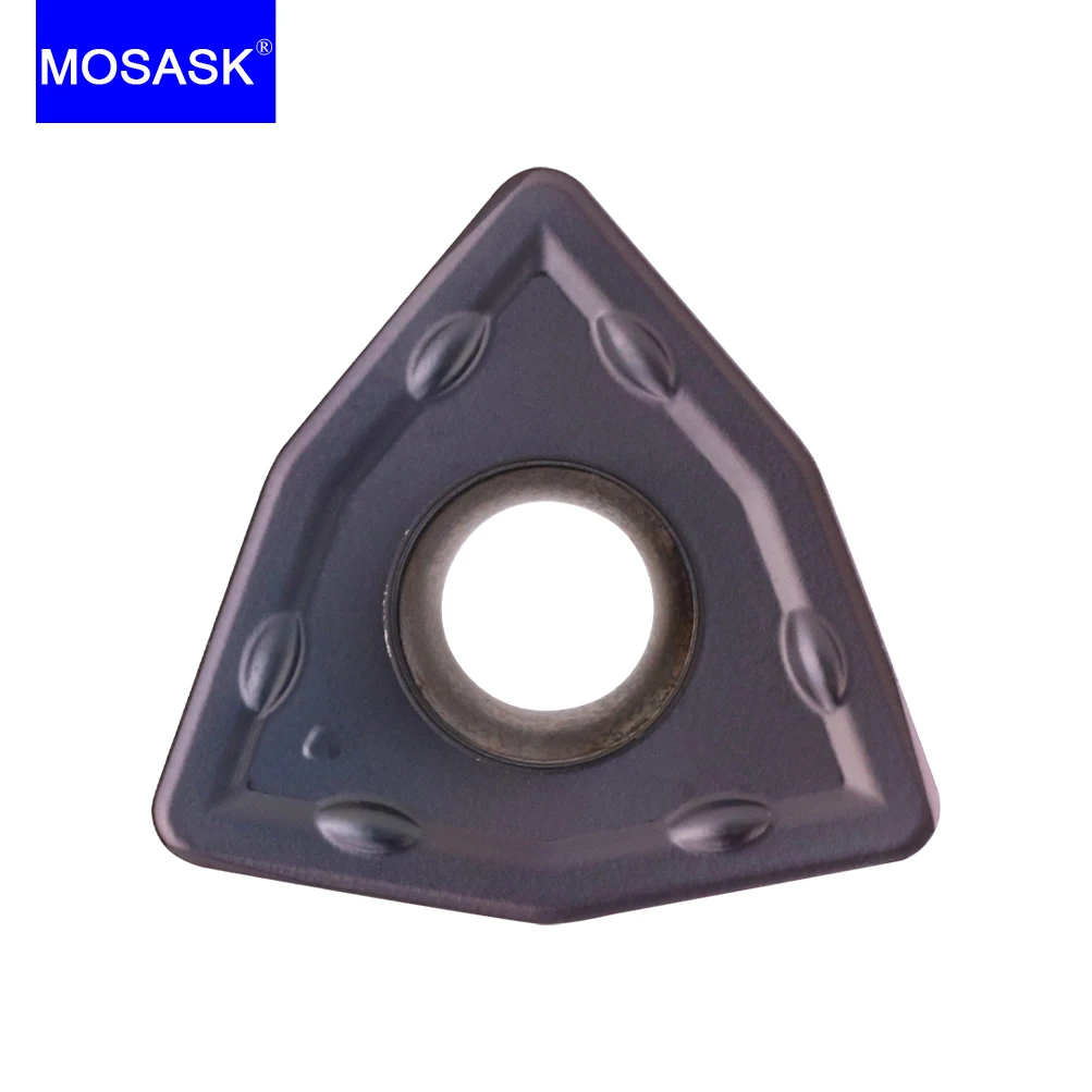 MOSASK-Outils de coupe de trous d'usinage en acier dur, forets en U, tour CNC WCMX, inserts en carbure, 10 pièces