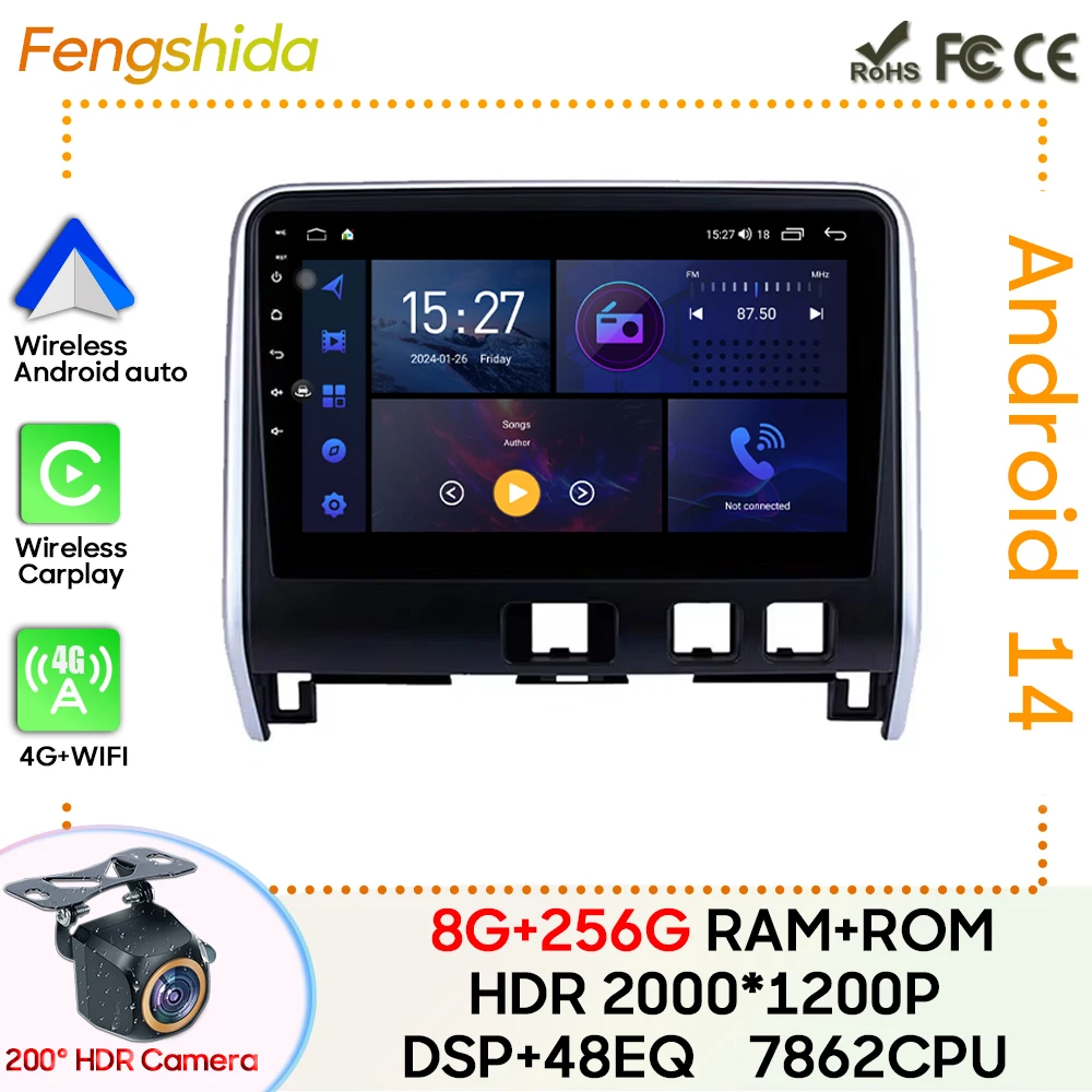 

For Nissan Serena 5 C27 2016 - 2019 Car Radio Carplay GPS Navigation Android Auto Wifi No 2din DVD Stereo Head Unit