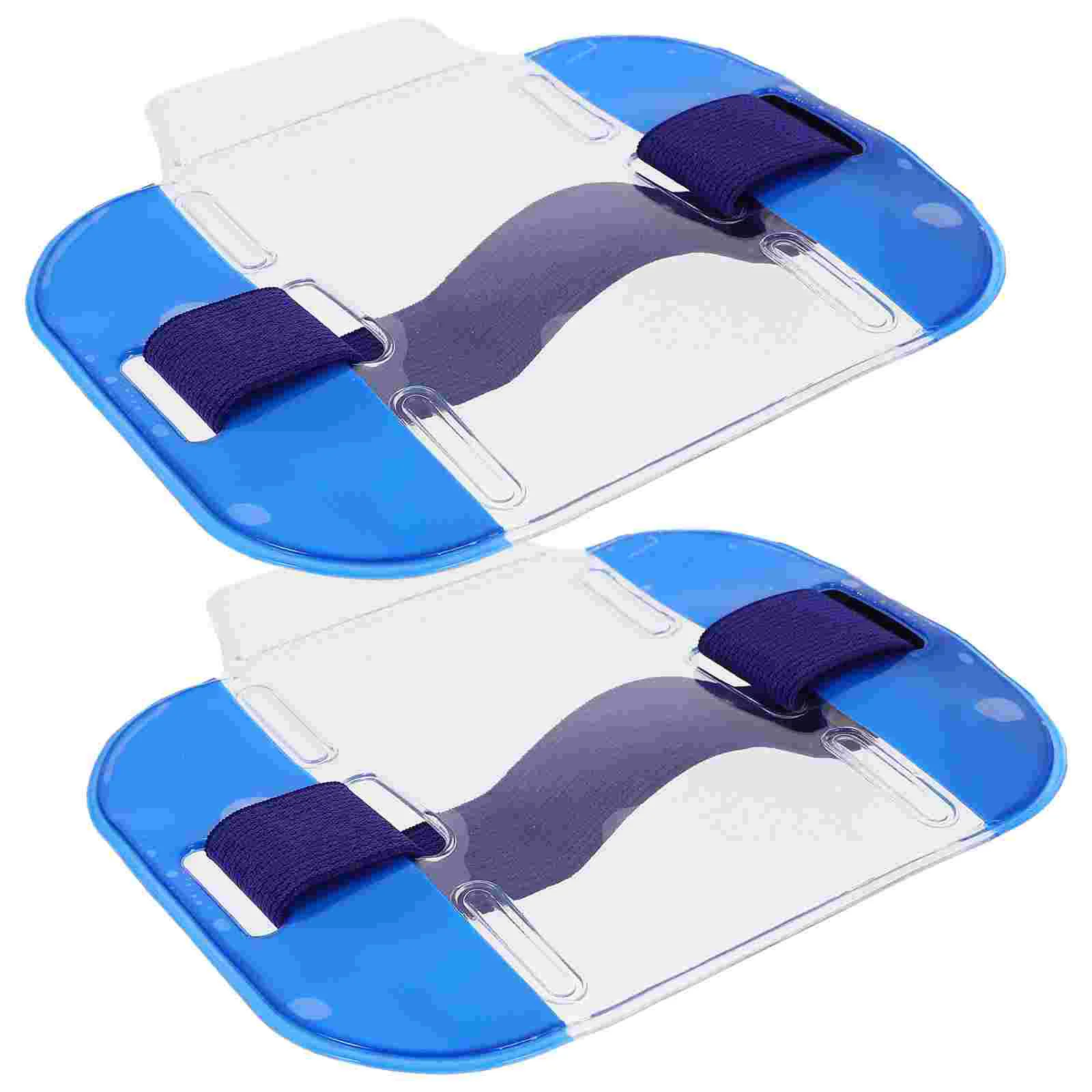 

2 Pcs Transparent Work ID Card 2pcs Packaged (black) Elastic Arm Band Sleeves Home Field Badge
