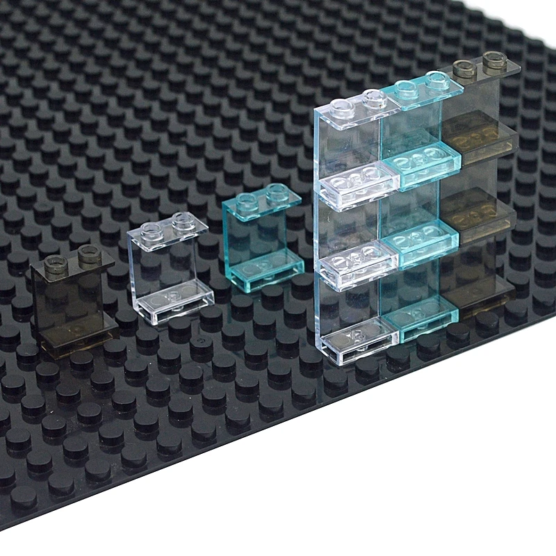 4215 87543 لوح شفاف زجاج منزل MOC مدينة الطوب أجزاء 1x2 1x4 إطار النافذة اللبنات البناء متوافق لعبة