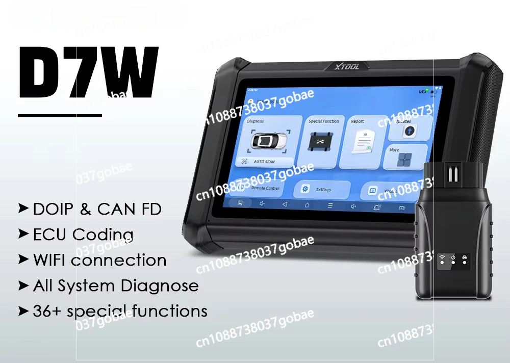 D7W Bidirectional Control Car Scanner,ECU Coding Diagnostic Tools,36 Special Functions,Free Software,CAN FD&DOIP&FCA, IMMO