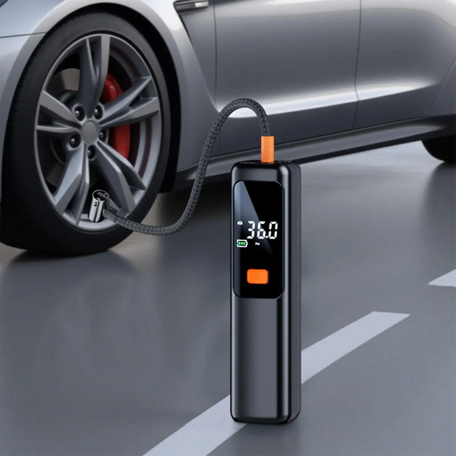 Tire Inflator Auto Shutoff Car Air Compressor Pump Inflator Rechargeable Electric Adapter Tool For Vehicle Home Motorcycle