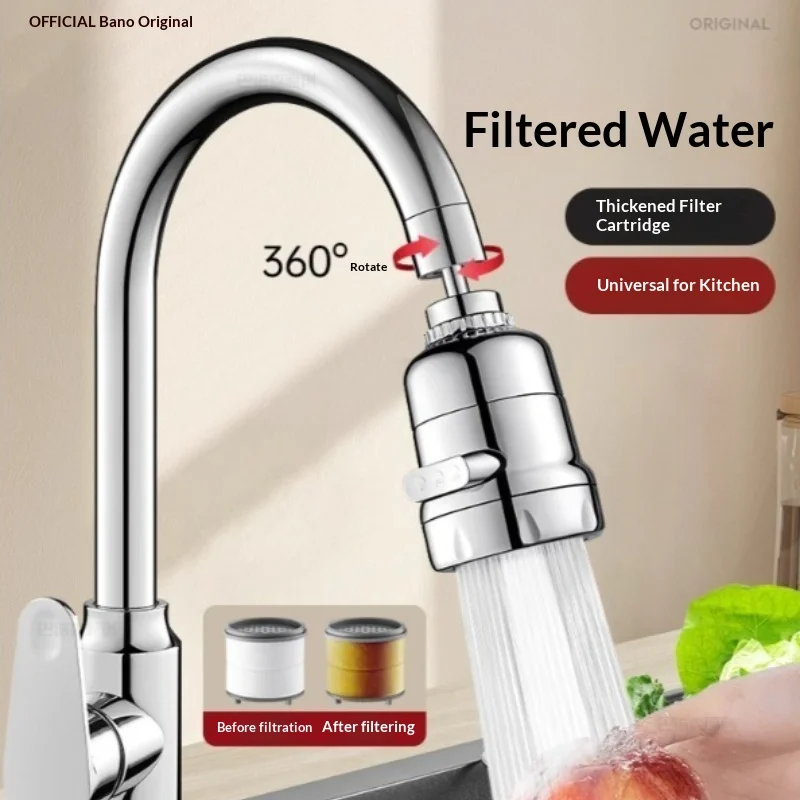 

Фильтр-насадка для крана: очиститель воды для дома и кухни, универсальный, с защитой от брызг