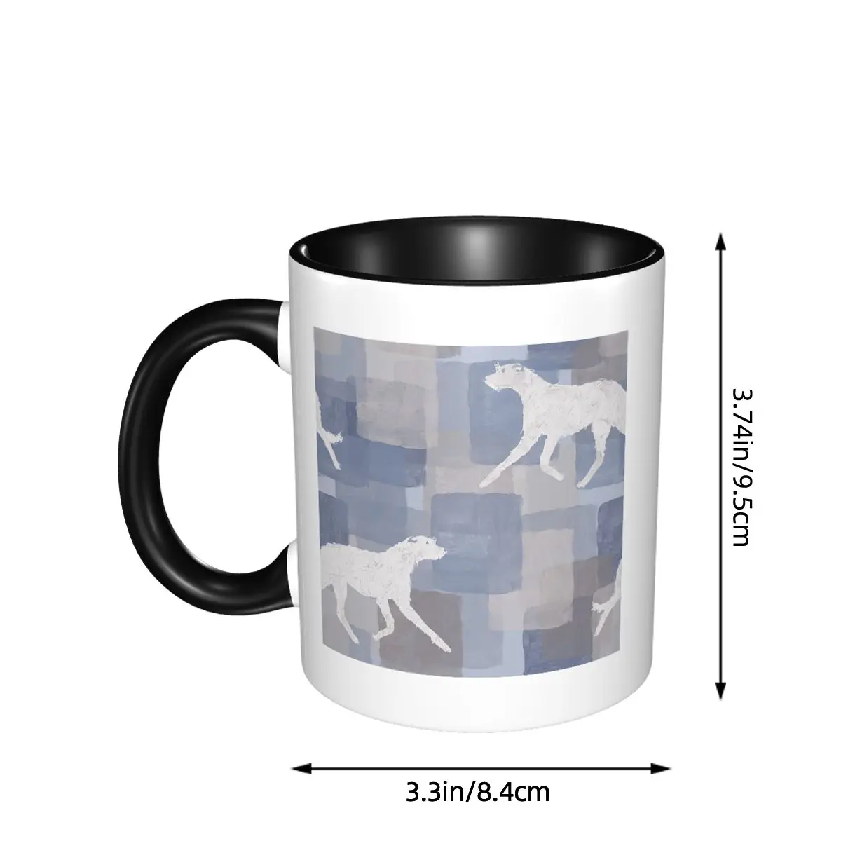 Irish Wolfhounds Greyhound Sighthound Dog Mug Funny Ceramic Coffee Cups Tea Mugs Milk Cup Drinkware Gifts for Friends