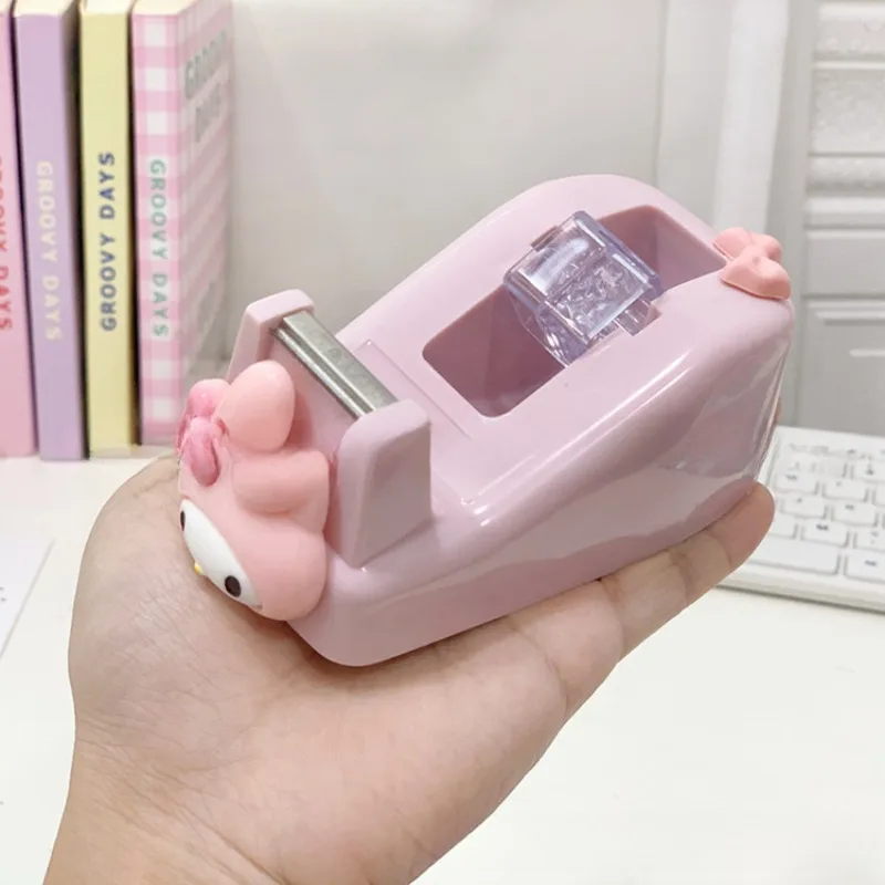 Anime Sanrio Hello Kitty Kuromi Cinnamoroll Mini Tape Cutter Cartoon Students Handmade Tools Non-slip Adhesive Tape Dispenser