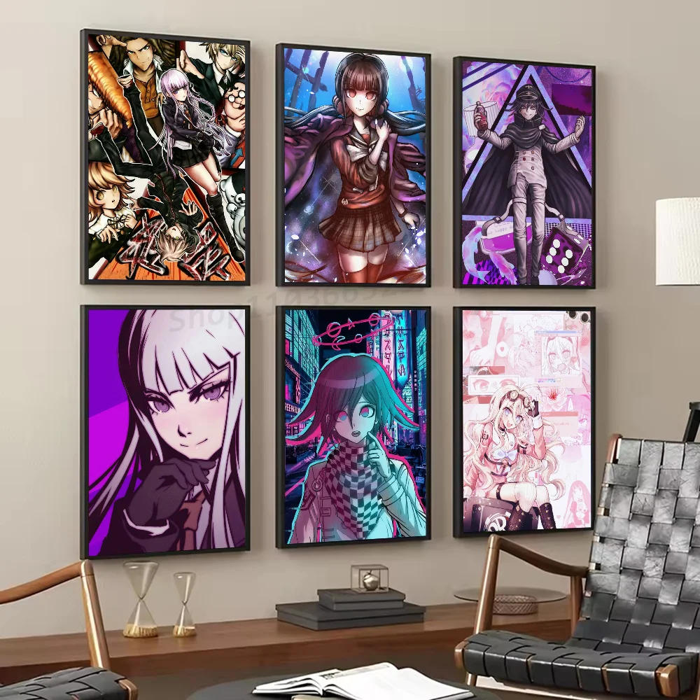 1 قطعة أنيمي لعبة Danganronpa المشارك ذاتية اللصق الفن مقاوم للماء ورقة ملصق مقهى بار غرفة جدار ديكور