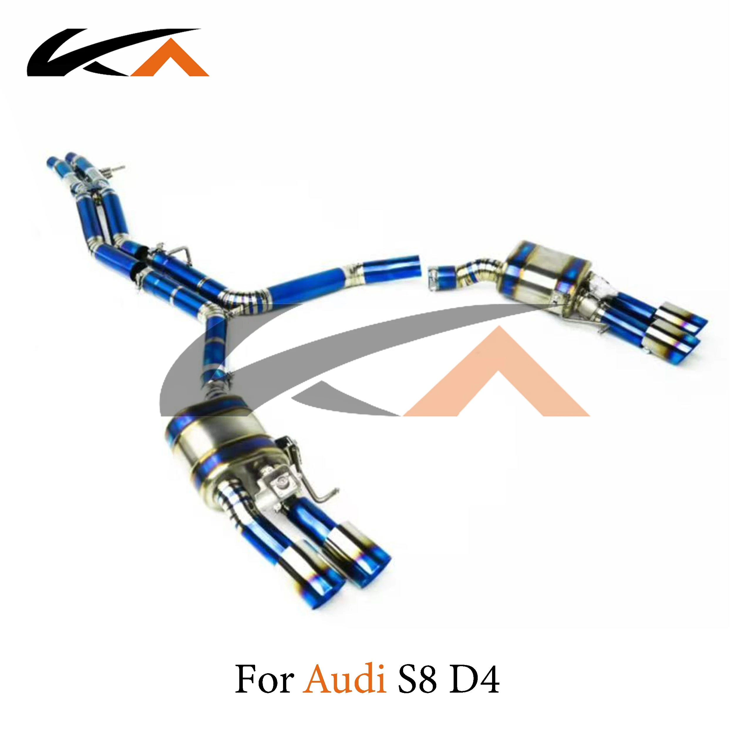 KA Tuning exhaust system titanium alloy catback for Audi S8 D4 4.0T performance parts muffler valve and front pipe