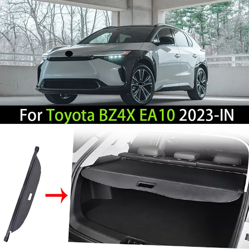 Car Trunk Cargo Cover For Toyota BZ4X EA10 2023 2024 2025-IN Luggage Storage Security Shield Curtain Partition Mat Accessorie