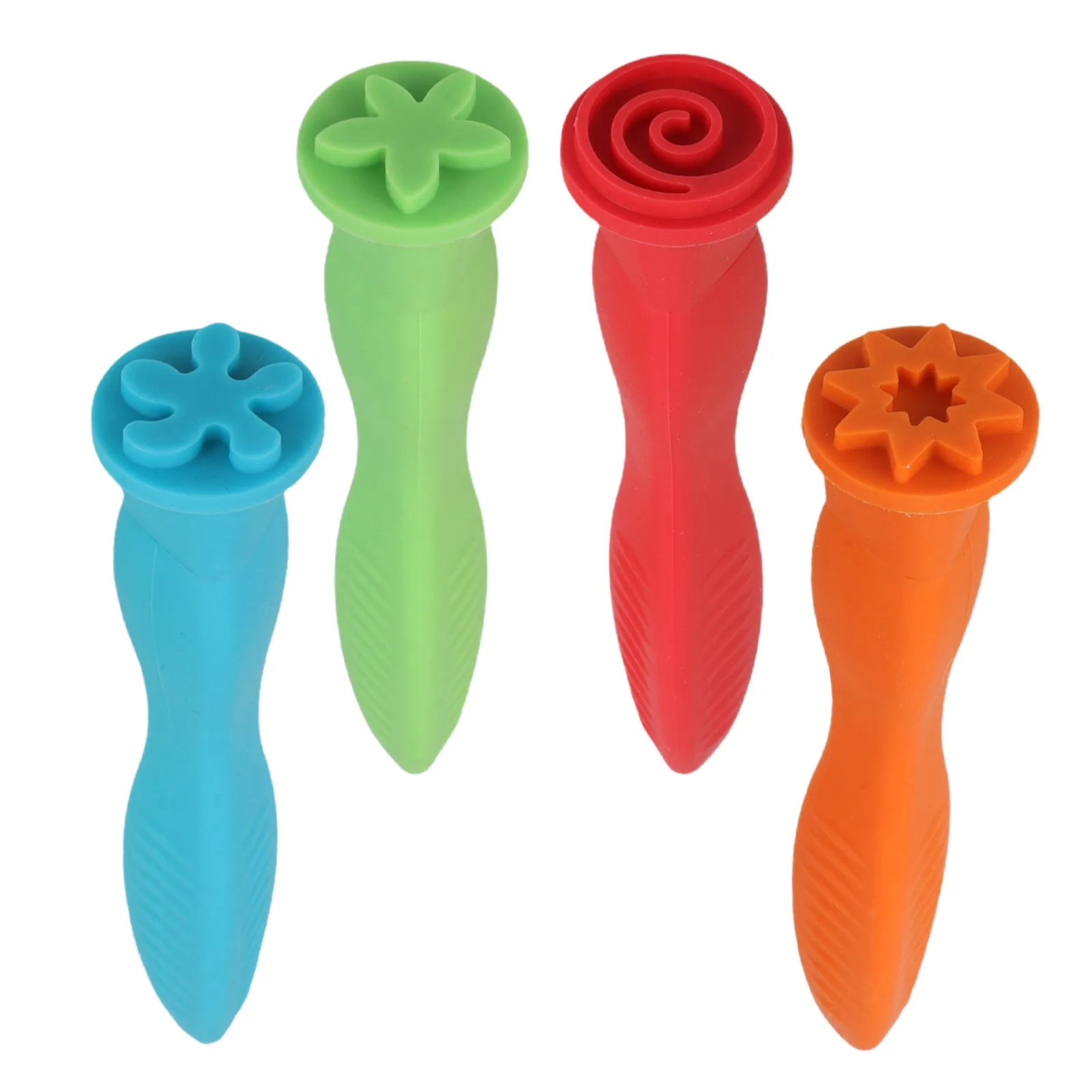 

4Pcs Kids Floral Rubber Stamps Crafting Drawing Tools Creative Stampers for DIY Card Making Scrapbooking Crafts