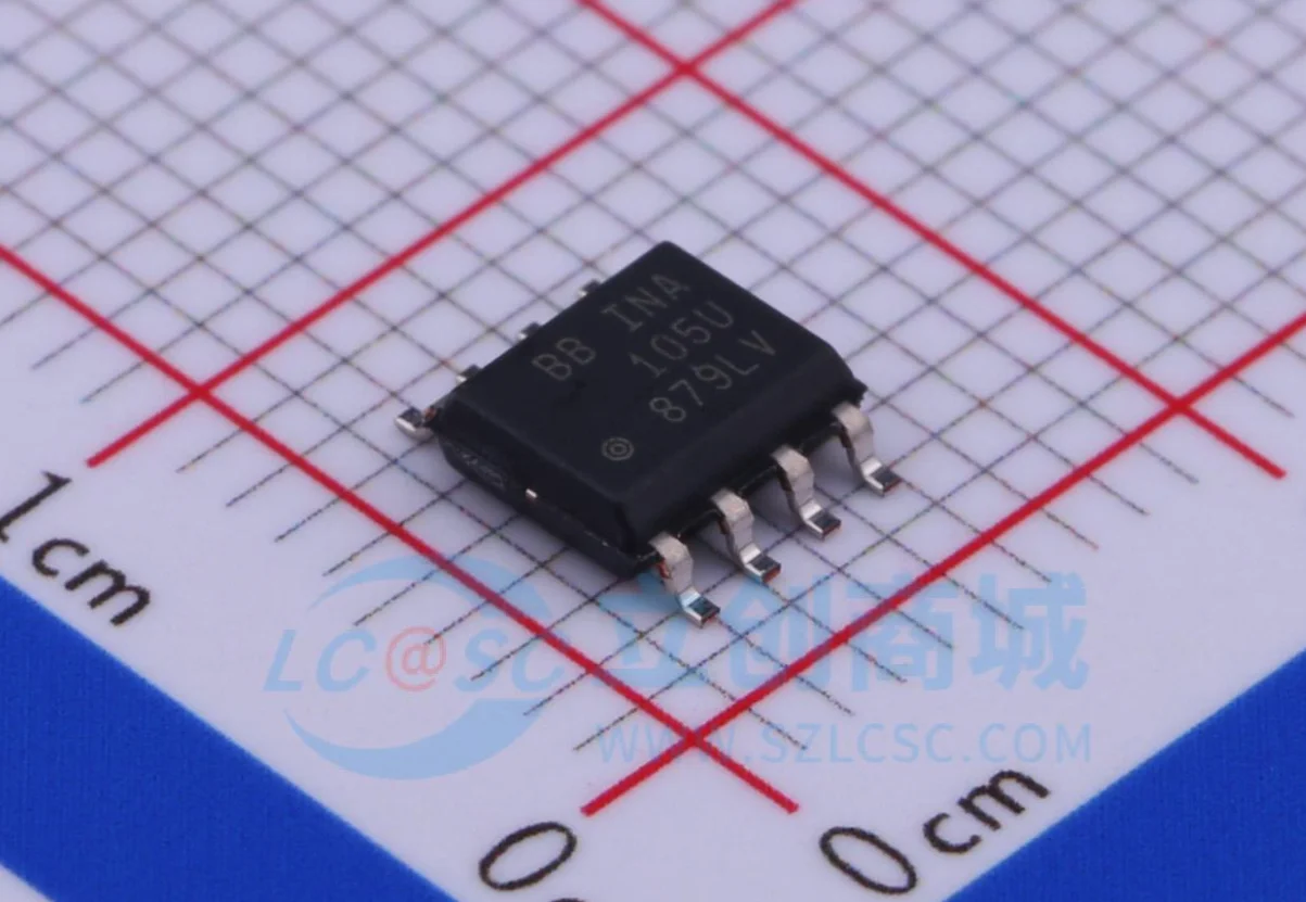 3pcs   Brand new original INA105KU silk screened INA105U differential amplifier chip package SOP8