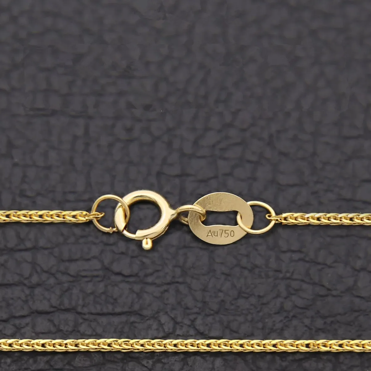 SMILE Real 18K gold Chopin bracelet pure AU750 gold foot chain bracelet women\'s boutique jewelry gift B0039