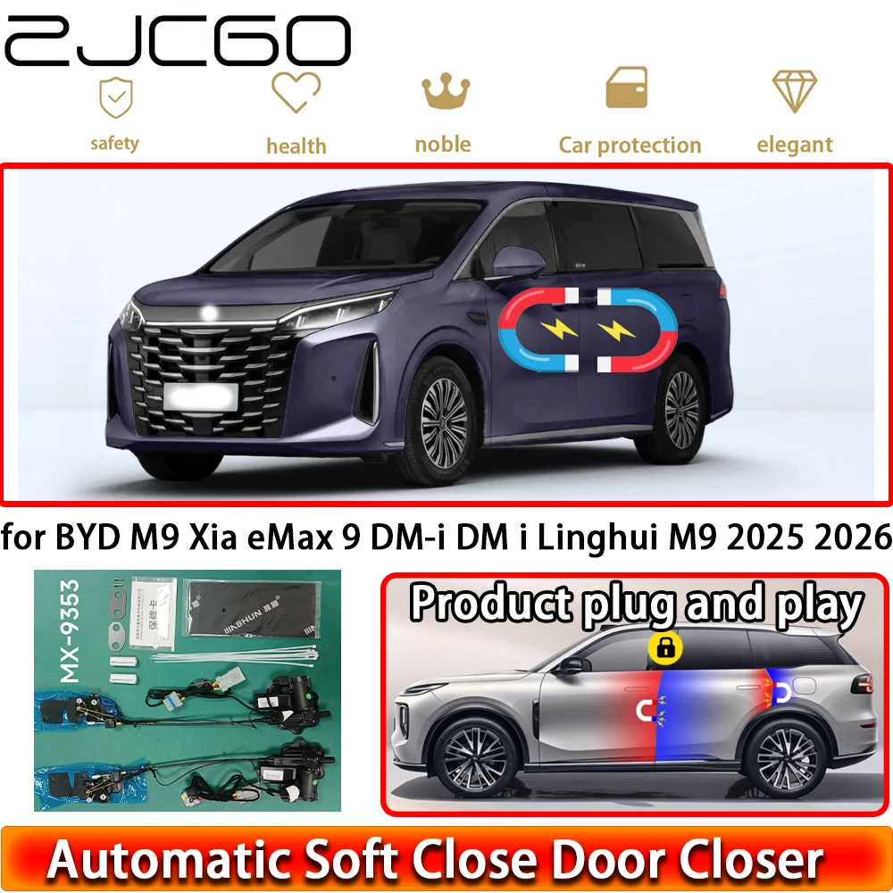 

Комплект доводчиков дверей для BYD M9 Xia eMax 9 DM-i DM i Linghui M9 2025 2026: автоматическая система плавного закрывания дверей с функцией легкого открывания