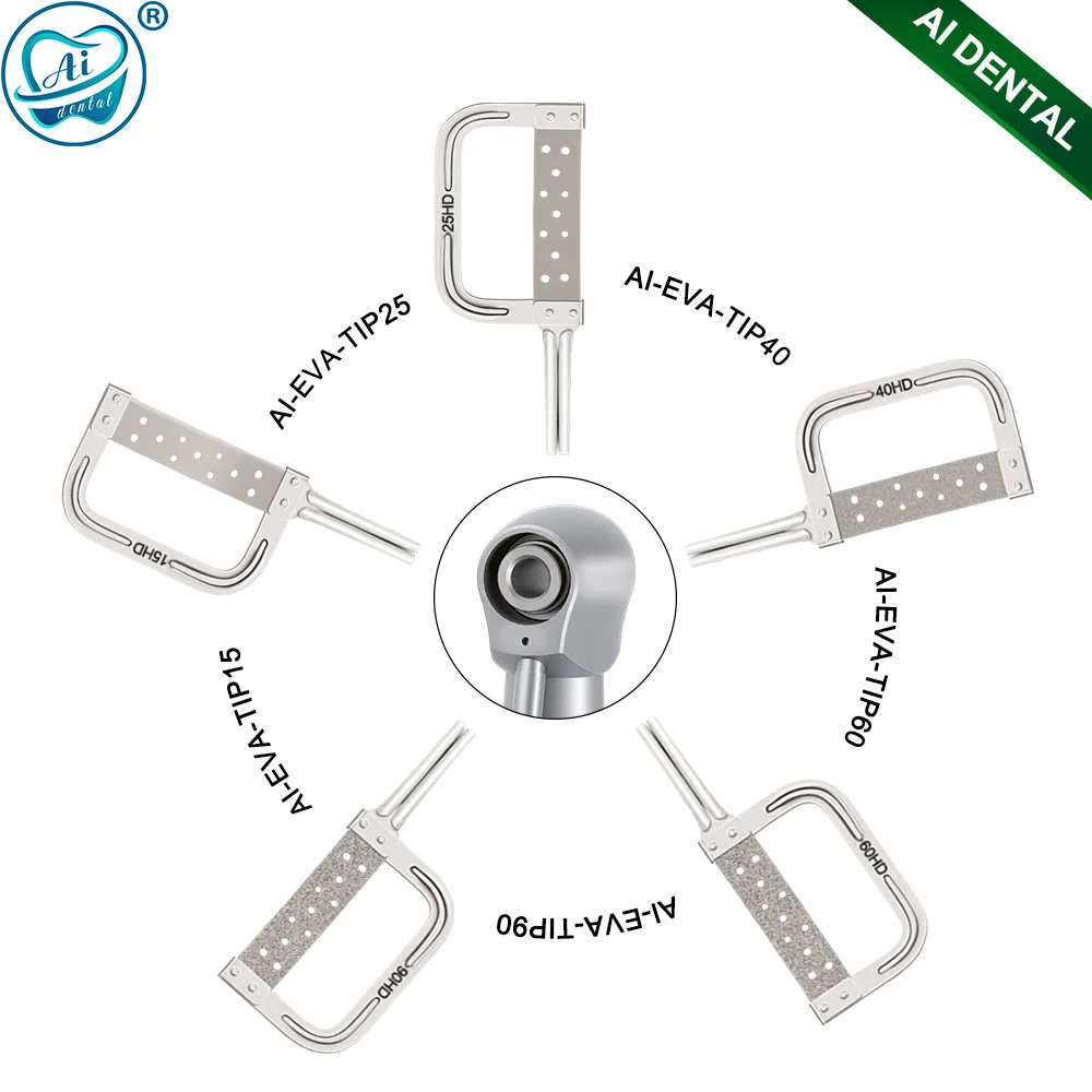 AI-EVA-Tip Dental Orthodontic Handpiece Saw Blades for 4:1/1:1 Reduction Interproximal Stripping Low Speed Contra Angle 5 Sizes