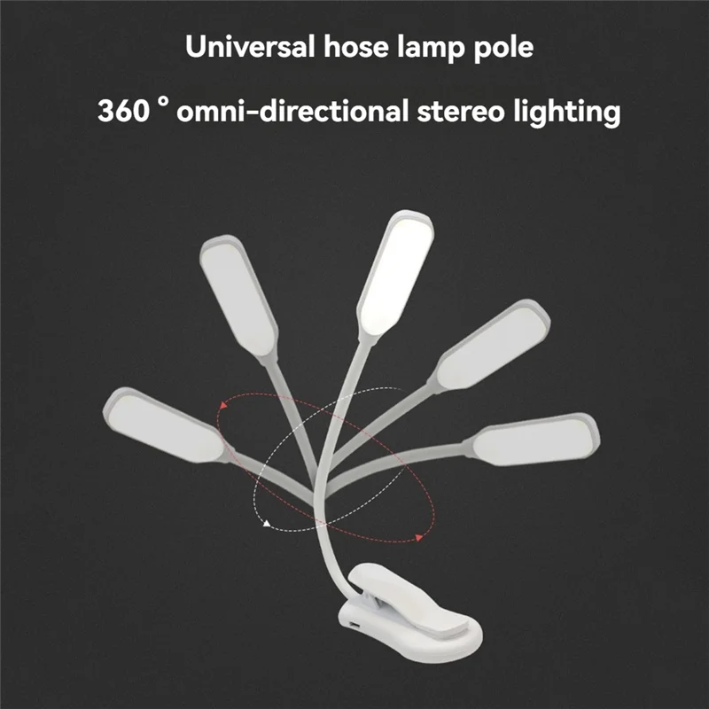 A41Z-قابلة للشحن كتاب ضوء صغير 7 LED القراءة الخفيفة 3-Level مرنة سهلة كليب مصباح قراءة ليلة القراءة مصباح في السرير